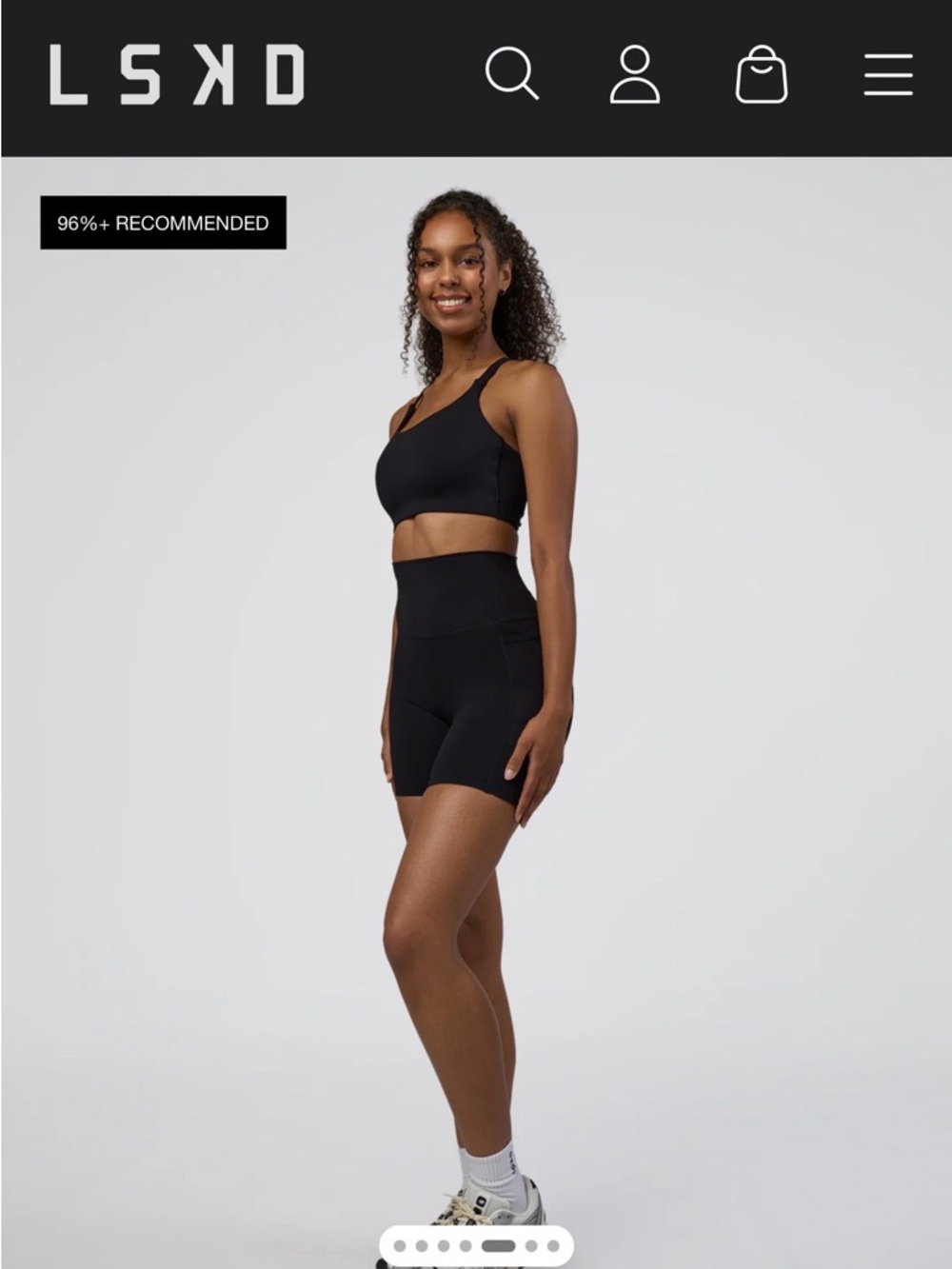 LSKD Elixir High-Waist Bike Shorts Black sz S